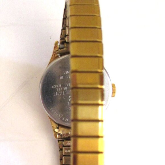 Timex Quartz Women's Watch, Water Resistant, Goldtone Stretch Band, Stainless - Picture 3 of 8
